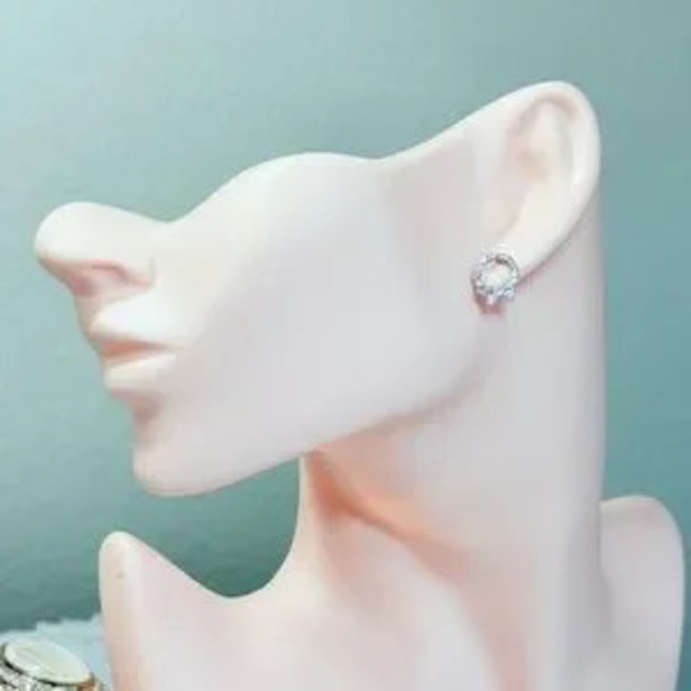 Elegant Silver Crystal Earrings